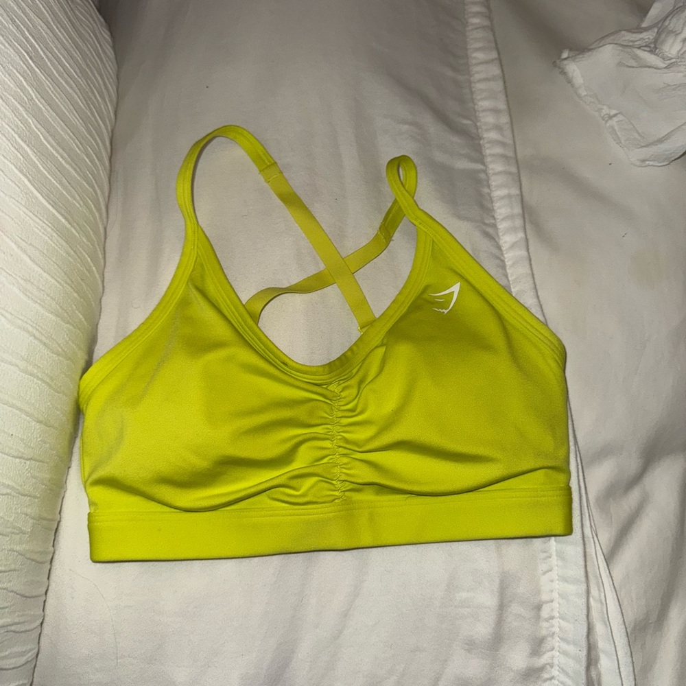 GYMSHARK never worn neon green sports bra